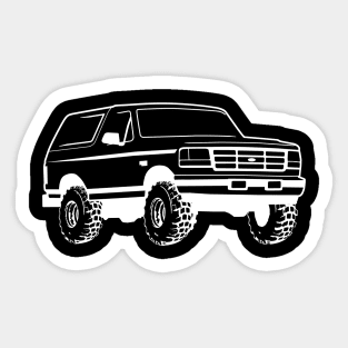 1992-1996 Ford Bronco White Print Sticker